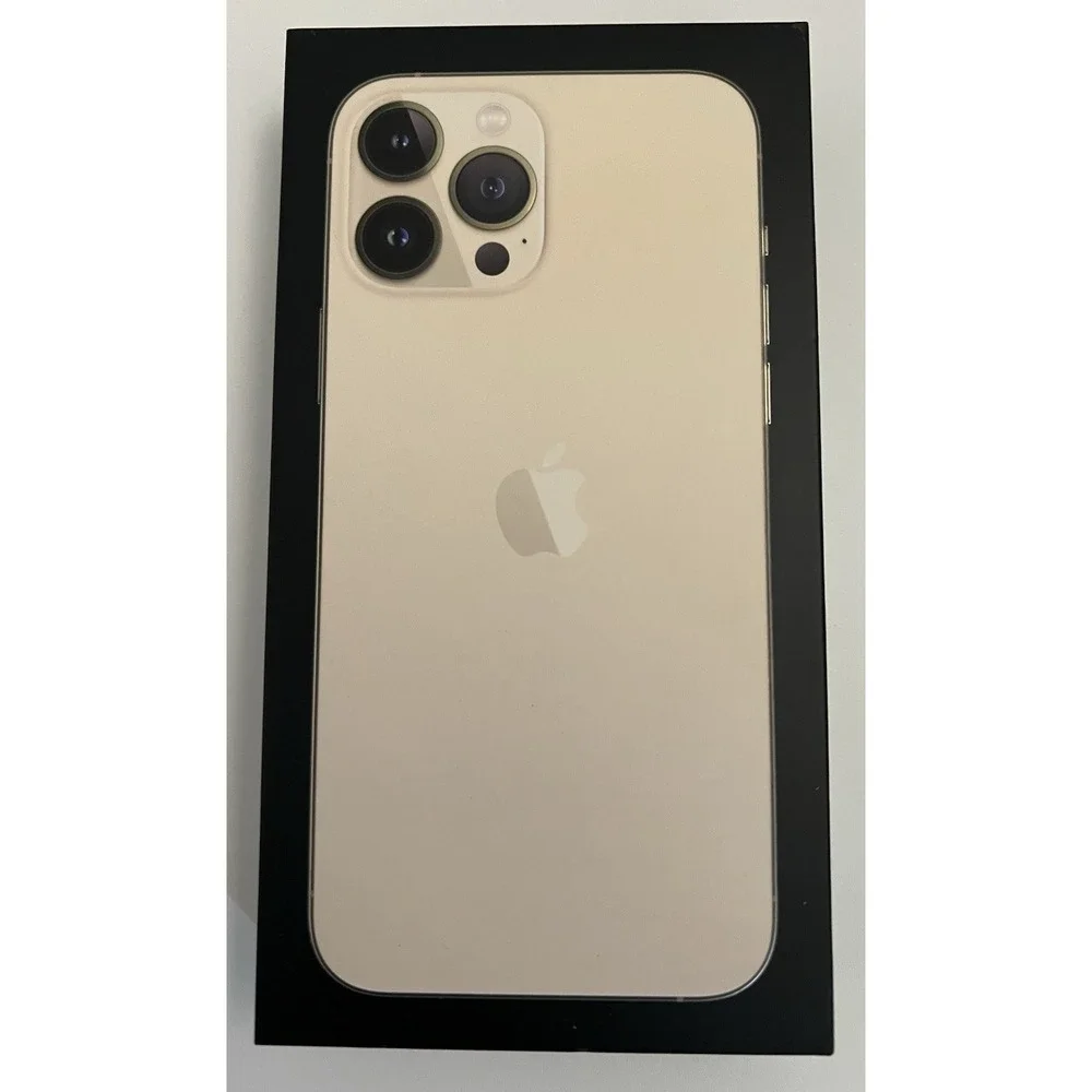 Apple iPhone 13 Pro Max Gold 256GB Box Only/ Lightning Cable OEM Genuine Inserts